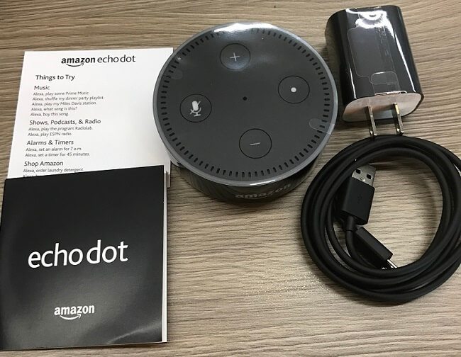 Mở hộp Amazon Echo: Thiết bị + sạc và hướng dẫn sử dụng