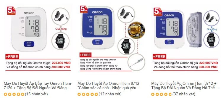Máy đo huyết áp Omron nhận được rất nhiều đánh giá tốt từ khách hàng