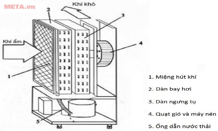 Nguyên lý hút ẩm của máy hút ẩm