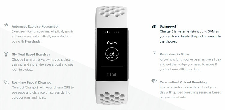 Fitbit Charge 3 bổ sung khả năng chống nước và theo dõi hoạt động bơi lội