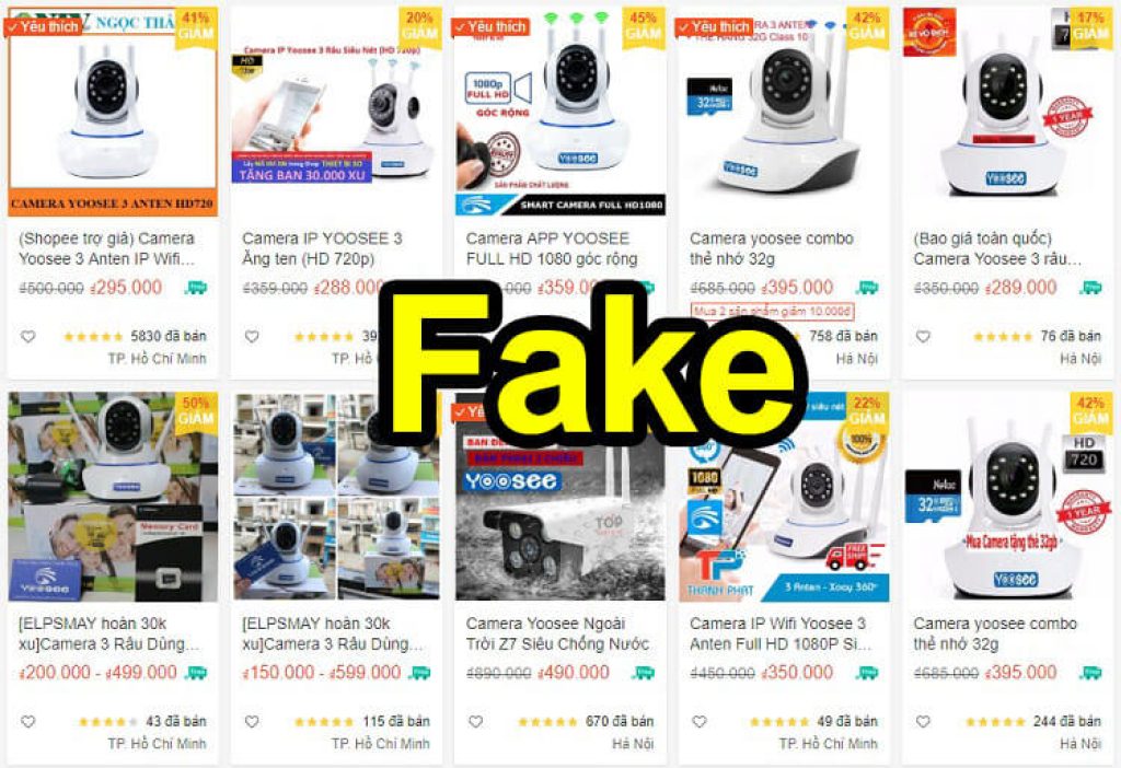Camera Wifi Yoosee trên thị trường có logo đều là giả