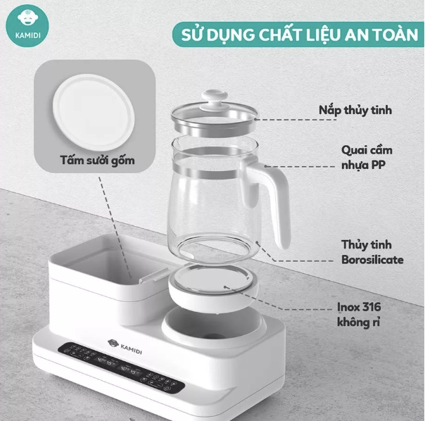 Máy hâm sữa có chất liệu cao cấp, an toàn cho bé yêu